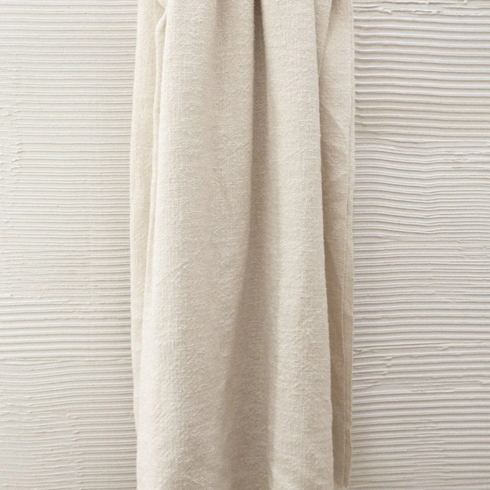 Janessa Leone Tan and White Maxi A-Line Skirt